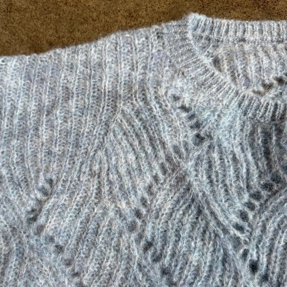 Lilla P Blue Knit Alpaca Blend Sweater - Picture 3 of 8